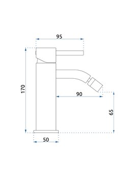 Biały połysk bateria bidetowa Lungo Rea