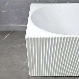 Wanna narożna przyścienna ryflowana lewa 170 cm Wenus Rea