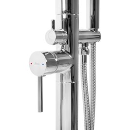 Chromowana bateria wannowa wolnostojąca Flores Rea