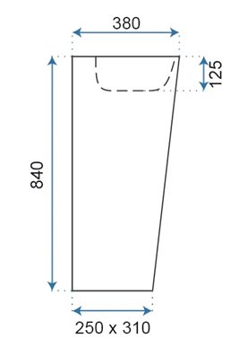 Umywalka wolnostojąca, monolityczna Daria Rea