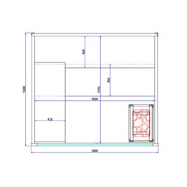 Sauna Combo na podczerwień + fińska 5-osobowa 180x160 cm Helsi1 6KW