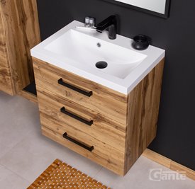 Szafka wisząca z umywalką 60 cm kolor dąb naturalny 39/3 seria Fokus Loft Gante