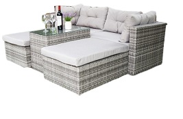 Zestaw mebli ogrodowych z technorattanu Rodos Loge Garden