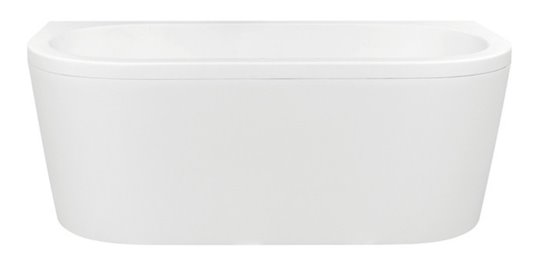 Wanna wolnostojąca przyścienna + klik-klak chrom Volya Besco 140 cm WKV-140-WS