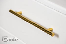Szafka z umywalką 140 cm dwie komory wisząca biały mat Belli Gold Gante