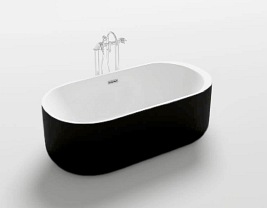 Czarno biała wanna wolnostojąca 170 cm Vox Hydrosan