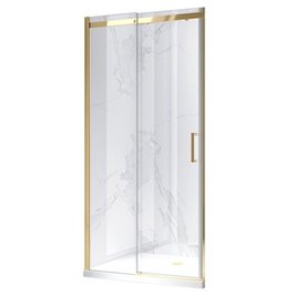 Złote szczotkowane drzwi prysznicowe do wnęki 115-120 cm rozsuwane szkło 8 mm ZES-KZ09C-GL-BR-120