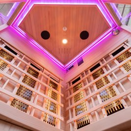 Sauna na podczerwień 3-osobowa 120x120 cm grzejniki kwarcowe i karbonowe Alta6 Infrared