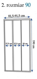 Drzwi prysznicowe rozsuwane 90 cm Rea Alex