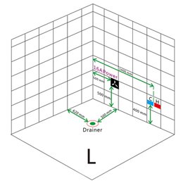 Czarna wanna z hydromasażem Venezia 761 Fala 180x120 lewa