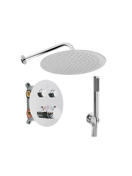 Zestaw prysznicowy podtynkowy termostat box Lungo Diamond Chrom Rea