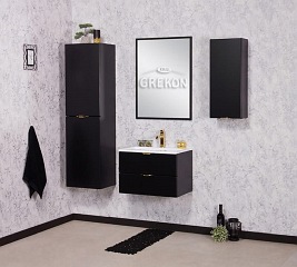 Czarna szafka łazienkowa wisząca 30x72 Victa Gante
