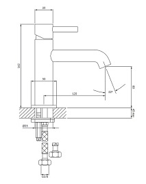 Bateria umywalkowa niska Y1210NBL Omnires Y czarna