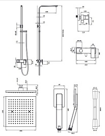 System prysznicowy natynkowy Fresh FR7144 CR Omnires