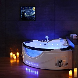 Wanna z hydromasażem narożna 155x155 cm Eos 932 Hydrosan