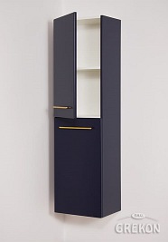 Słupek łazienkowy wiszący z koszem granatowy mat 143x40 cm Belli Gold Gante