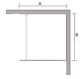 Ścianka prysznicowa czarne wykończenie 100 cm BKP251T10K Easy In