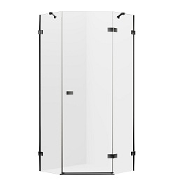 Kabina pięciokątna stal szczotkowana 90x90 prawa EXK-3832 Avexa New Trendy Gunmetal Brushed