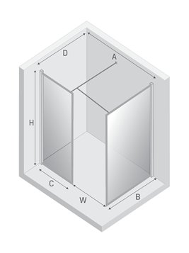 Czarna kabina prysznicowa 130x90 cm EXK-0287 New Modus Black New Trendy