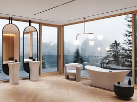 Wanna wolnostojąca 170 cm korek klik-klak chrom Amber Besco