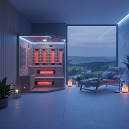 Sauna Combo na podczerwień + fińska 5-osobowa 150x150 cm Moss1 6KW