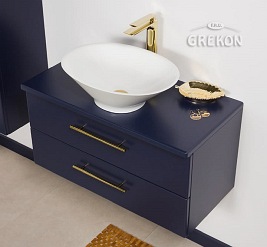 Szafka wisząca z umywalką nablatową 80 cm Belli Gold Gante