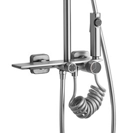 Inox zestaw prysznicowy z wylewką Helix Rea