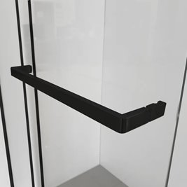 Czarna ścianka prysznicowa rozsuwana 100 cm Creative BK258T10K powłoka Clean Glass