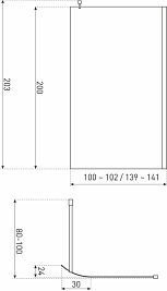 Kabina prysznicowa Walk In 140 cm Zeta Kerra