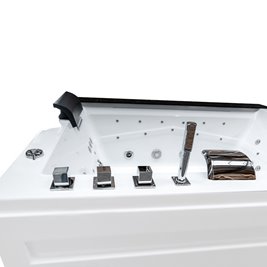 Wanna z hydromasażem prostokątna do zabudowy + obudowa Kalambo BL 190x150 cm