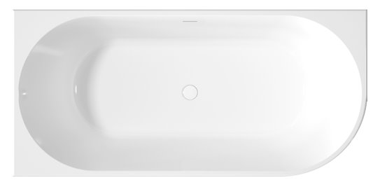 Ryflowana wanna narożna wolnostojąca przyścienna lewa 170 cm Glamour Invena AN-02-12L-M