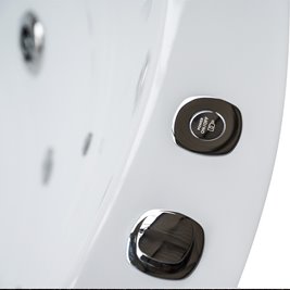 Wanna z hydromasażem okrągła do zabudowy + obudowa 155x155 cm Della 916