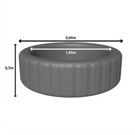 Dmuchane jacuzzi ogrodowe basen Spa 204x70 cm Nice Avenli