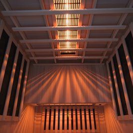 Sauna na podczerwień 2-osobowa 90x90 cm grzejniki kwarcowe i karbonowe Alta1 Infrared