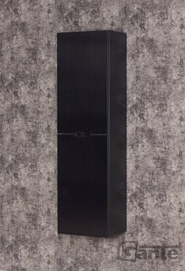 Słupek łazienkowy wiszący szklane fronty czarny mat 40x144 cm Bravia Gante