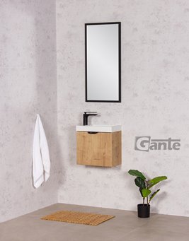 Szafka łazienkowa wisząca z umywalką dąb burlington 40 cm Fresco Gante