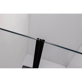 Drzwi prysznicowe łamane do wnęki 80 cm czarny profil SH01A