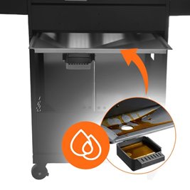 Grill gazowy ZEUS-D kolor czarny ruszt żeliwny moc 17,5 kW + pokrowiec + palnik boczny + LED zdjęcie 27