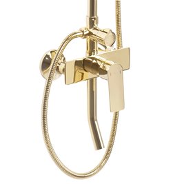 Złoty zestaw prysznicowy z wylewką Maximus Rea Gold