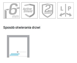 Drzwi prysznicowe 100 cm D-0189A New Varia New Trendy