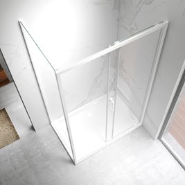 Biała kabina prysznicowa prostokątna 90x120 KZ104C