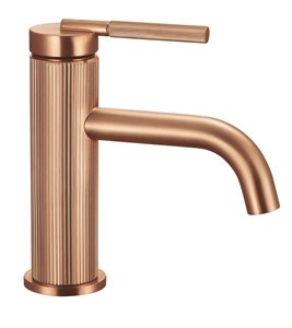 Bateria umywalkowa niska Argon Rea miedź szczotkowana