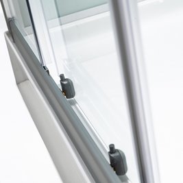 Kabina prysznicowa zabudowana kwadratowa 80x80 cm profil szczotkowany LISA