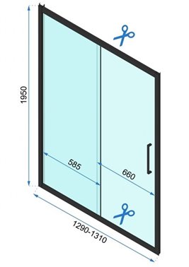Kabina prysznicowa narożna rozsuwana 130x80 Rapid Slide Rea Chrom