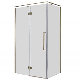 Złota prostokątna kabina prysznicowa 100x80 cm BK248T08/10ZL Fresh Line Lewa