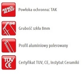 Kabina prysznicowa kwadratowa 90x90 Milano Atrium