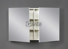 Biała matowa szafka wisząca z lustrem 65x100 Victa