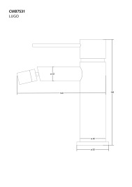 Czarna bateria bidetowa CMB7531BL Lugo Corsan