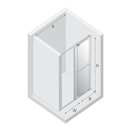 Smart New Trendy drzwi prysznicowe wnękowe rozsuwane 100 cm EXK-6577