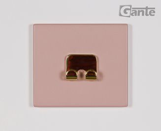 Wieszak podwójny pudrowy róż Magnolia Gante